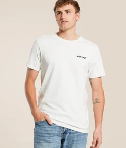 Ariat Optical Mountain T-Shirt Antique White Outlet