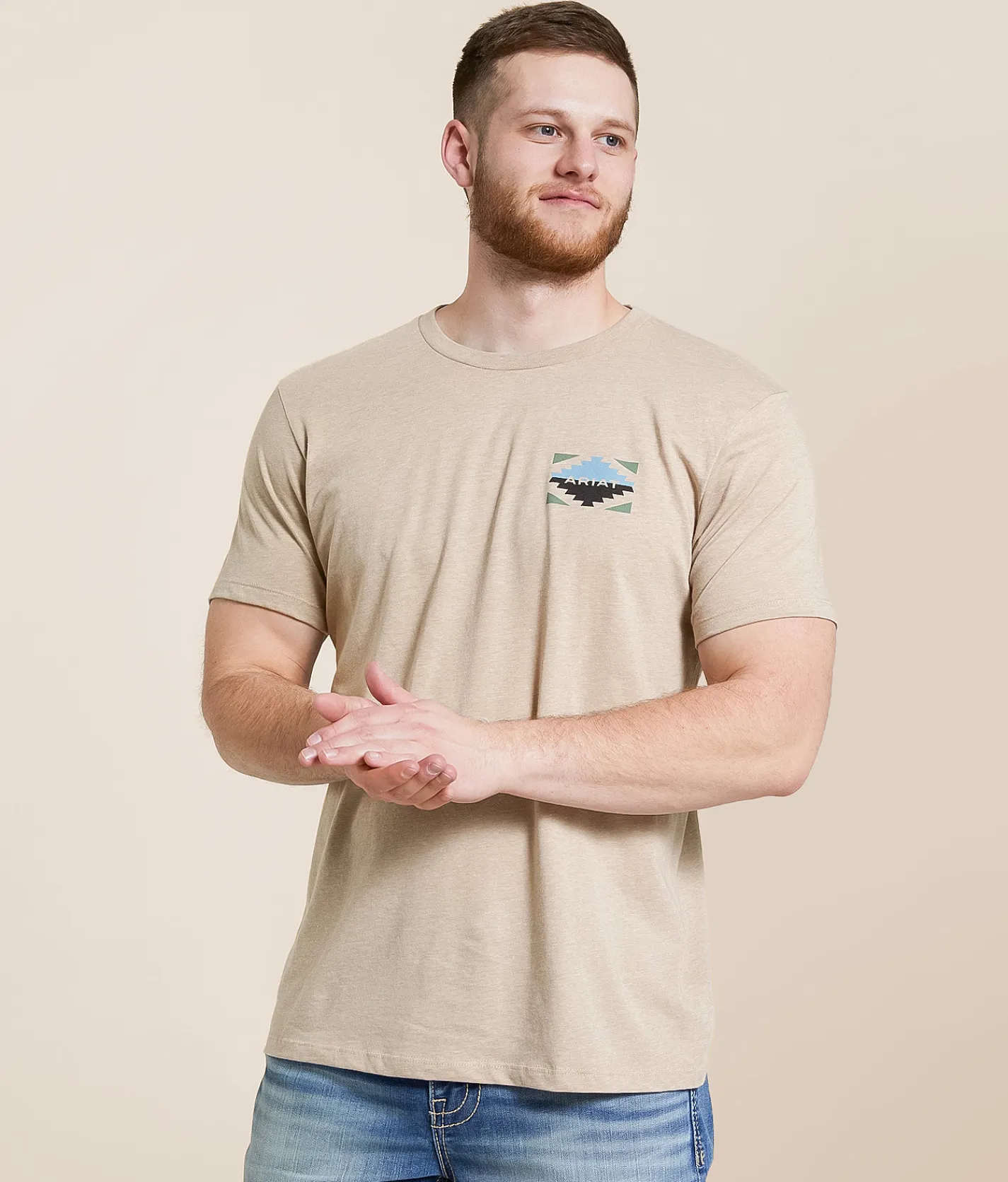 Graphic T-Shirts | Ariat Optical Mountain T-Shirt Brindle Heather