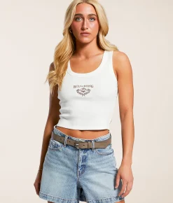 Billabong Original Tiny Cropped Tank Top Salt Crystal Best