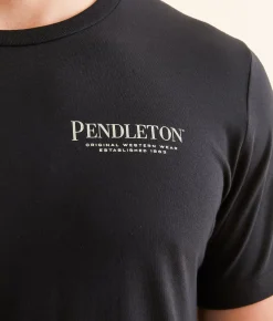 Pendleton Original Western Wear Cowboy T-Shirt Vintage Black Discount