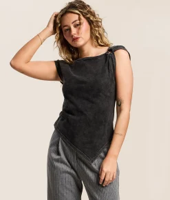 Tops | Gilded Intent O-Ring Top Washed Black
