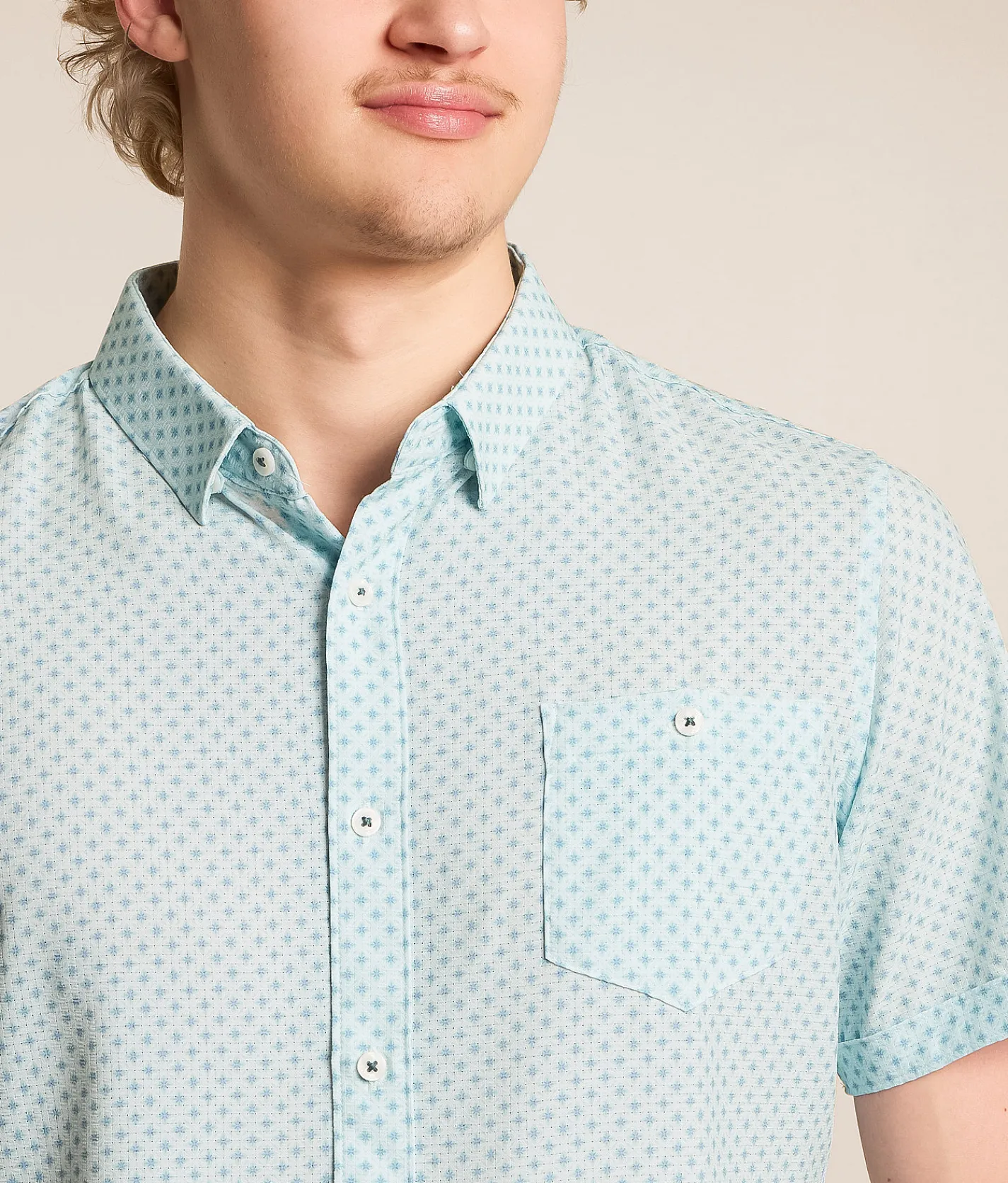 Tops | 7Diamonds Orion Stretch Shirt Seafoam