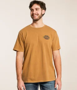 Brixton Osborn T-Shirt Tobacco Brown Worn Wash Best