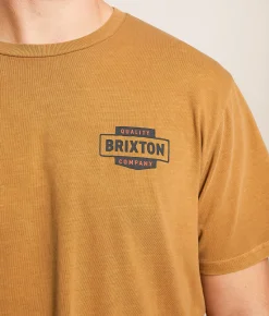 Brixton Osborn T-Shirt Tobacco Brown Worn Wash Best