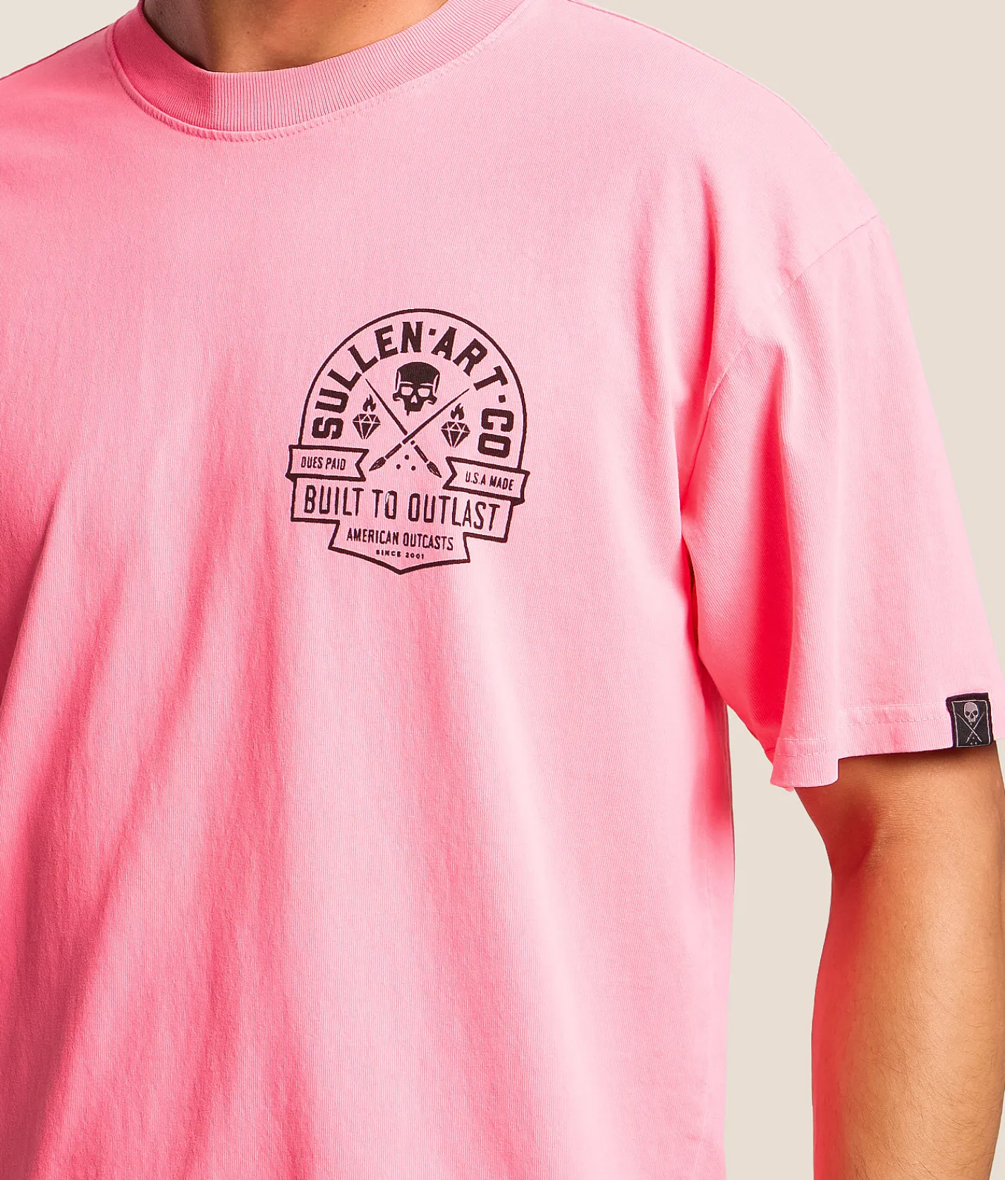 Sullen Outcasts T-Shirt Neon Pink Outlet