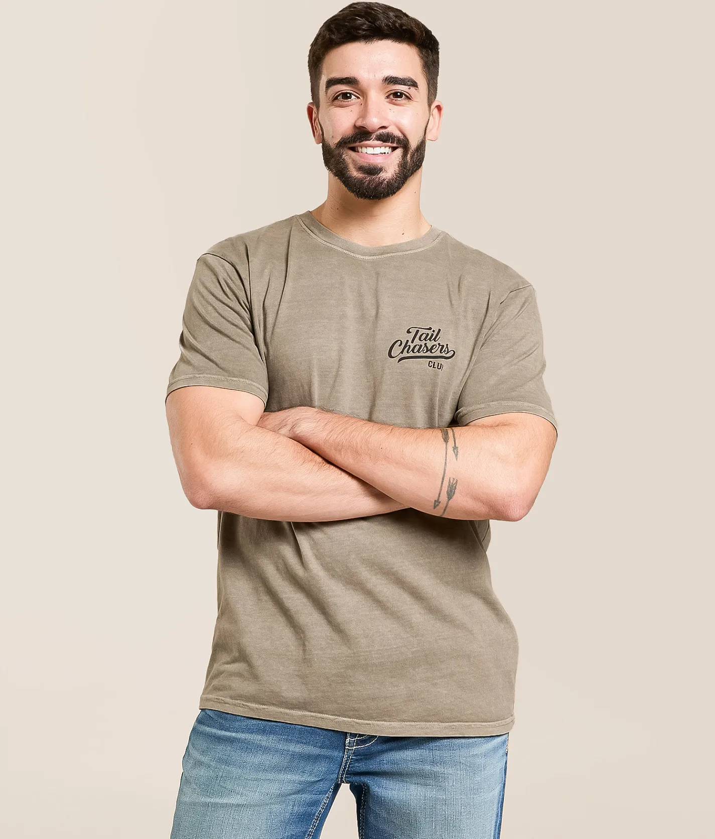 Tail Chasers Club Outdoors T-Shirt Fallen Rock Pigment Dye Sale