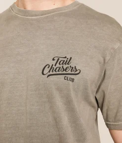 Tail Chasers Club Outdoors T-Shirt Fallen Rock Pigment Dye Sale