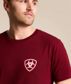 Tops | Ariat Outlaw Arches T-Shirt Cabernet