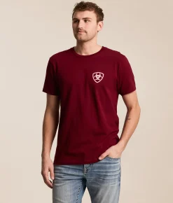 Tops | Ariat Outlaw Arches T-Shirt Cabernet