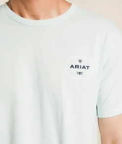 Tops|Graphic T-Shirts | Ariat Oval Barb T-Shirt Wan Blue