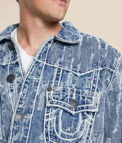 Tops|Coats & Jackets | True Religion Oversized Denim Jacket City Lights Light