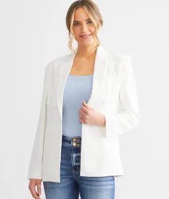 GeeGee Clothing Oversized Fringe Blazer Off White Discount