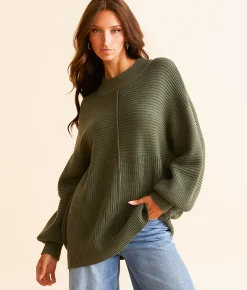 Tops | Daytrip Oversized Knit Sweater Cream