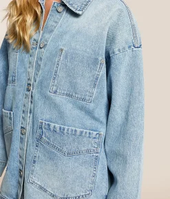 Tops|Coats & Jackets | HIDDEN Oversized Trucker Denim Stretch Jacket Medium Wash