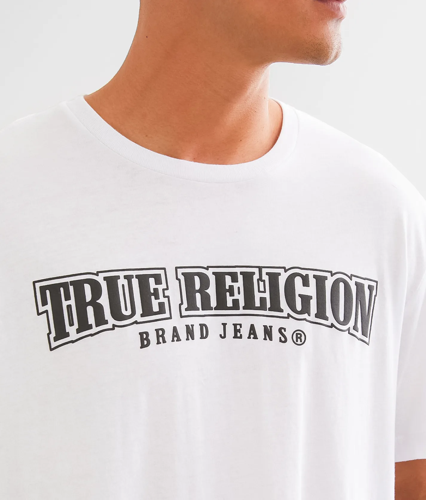 True Religion Overt Painted T-Shirt Optic White Outlet