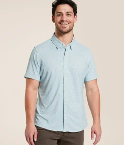 Tops | 7Diamonds Owen™ Textured Stretch Shirt Mint
