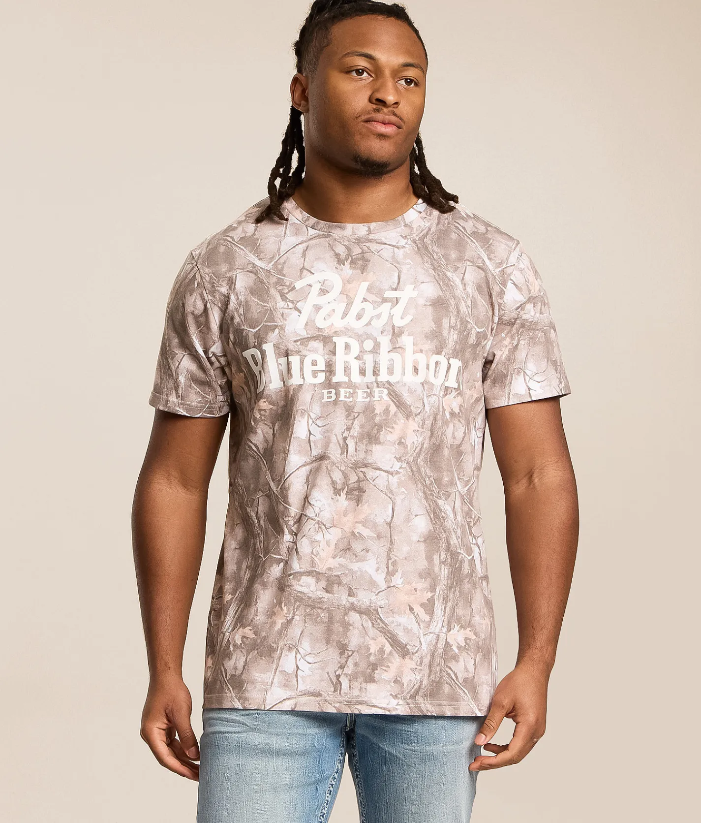 Bioworld Pabst Blue Ribbon T-Shirt Camo New