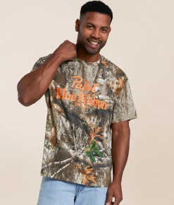 Tops|Graphic T-Shirts | Bioworld Pabst Blue Ribbon Realtree T-Shirt Camo