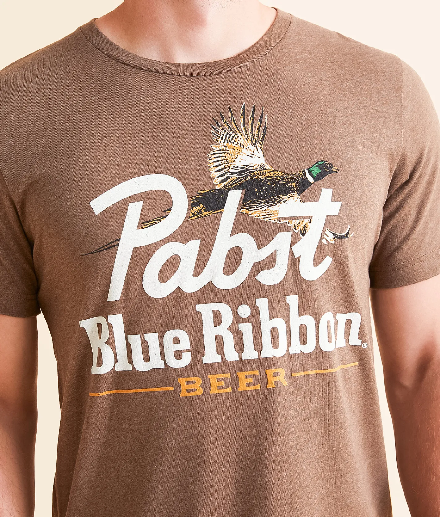 Brew City Pabst Blue Ribbon Wildlife T-Shirt Heather Brown Best