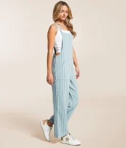 Rompers & Jumpsuits | Billabong Pacific Time Jumpsuit Blue Fog