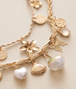 BKE 2 Pack Charm Necklace Set Gold