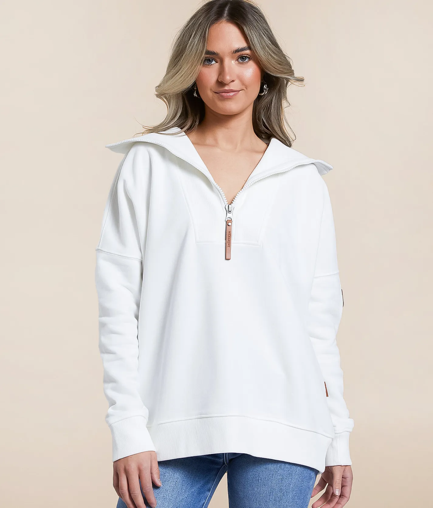 Tops | Wanakome Padma Half Zip Pullover Ivory