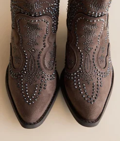 Shoes | Very G Paige Western Ankle Boot Taupe