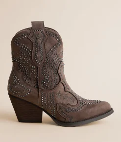 Shoes | Very G Paige Western Ankle Boot Taupe