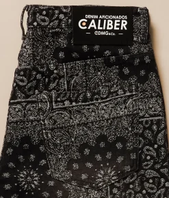 Caliber Paisley Baggy Stretch Short Black Hot