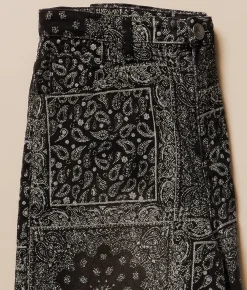 Bottoms | Caliber Paisley Baggy Stretch Short Black