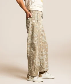 Jeans|Bottoms | Veveret Paisley Barrel Jean Sand