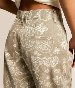 Jeans|Bottoms | Veveret Paisley Barrel Jean Sand