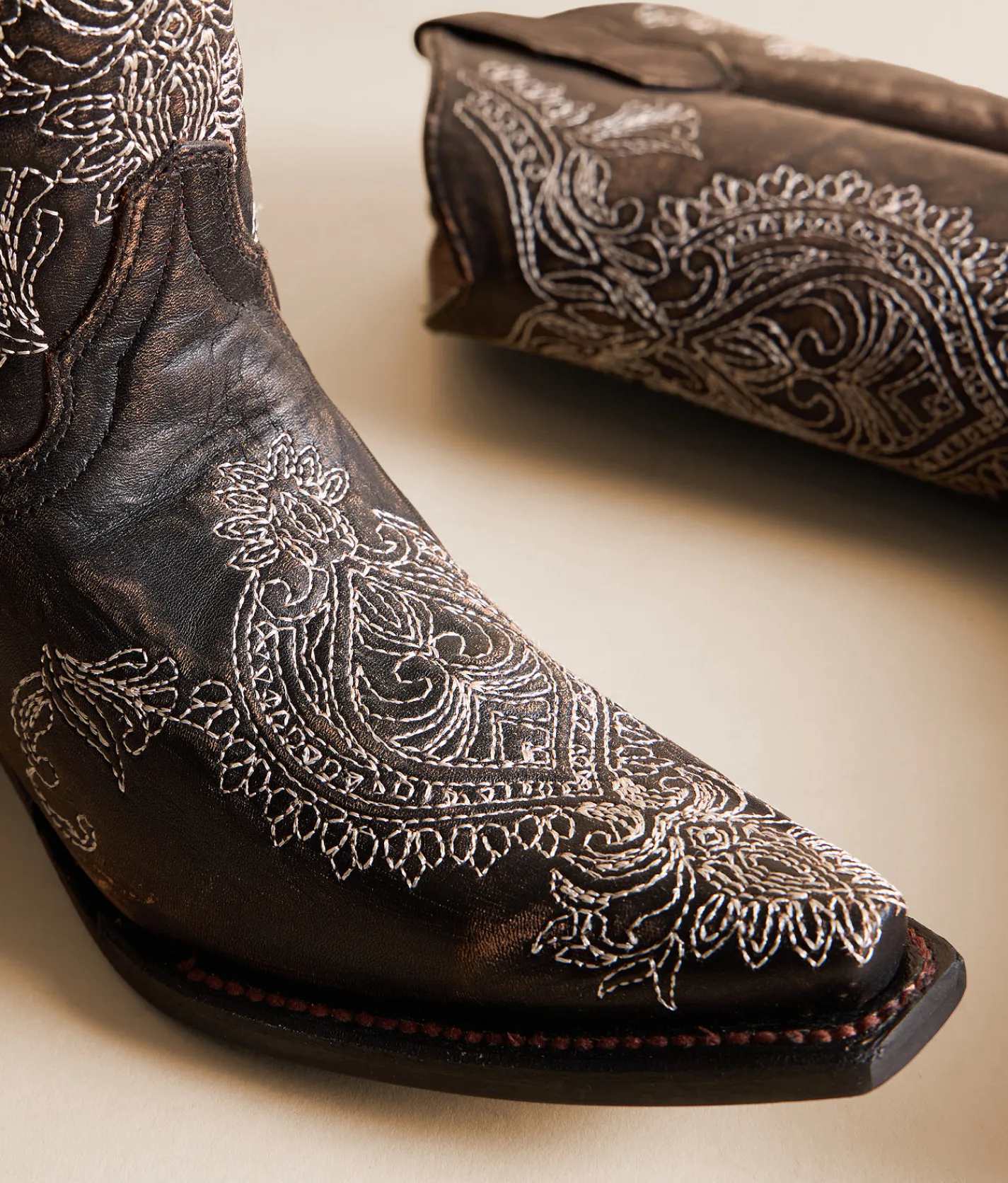 Shoes | Circle G by Corral Paisley Embroidered Leather Western Boot Black