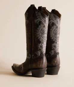 Shoes | Circle G by Corral Paisley Embroidered Leather Western Boot Black