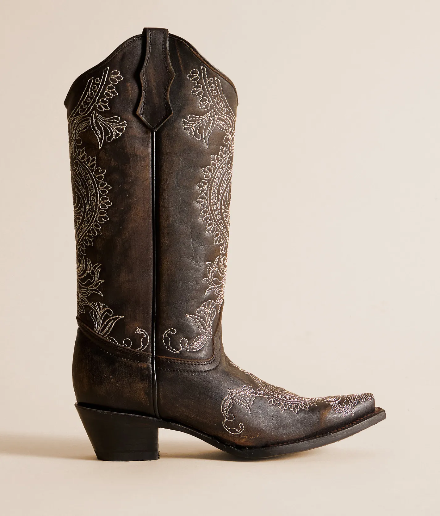 Shoes | Circle G by Corral Paisley Embroidered Leather Western Boot Black