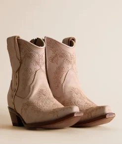 Shoes | Circle G by Corral Paisley Western Leather Ankle Boot White
