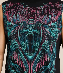 Affliction Pale Sky Muscle Tank Top Black Clearance