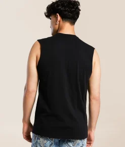 Affliction Pale Sky Muscle Tank Top Black Clearance