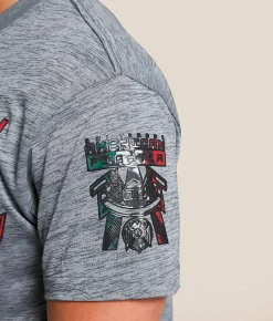 Tops|Graphic T-Shirts | American Fighter Palmas T-Shirt Heather Grey Tetris