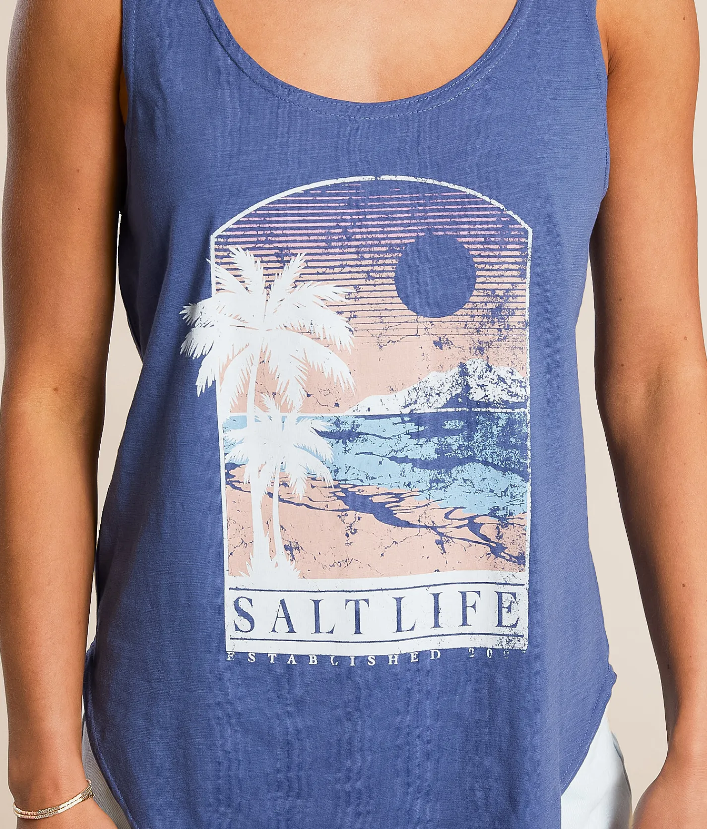Salt Life Palm Islet Tank Top Indigo Online