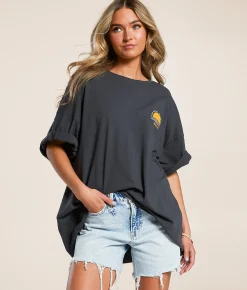 Tops | Salty Crew Palm Set Cover-Up T-Shirt Charcoal