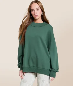 Tops | Free People Palm Springs Oversized Pullover Banana Cream