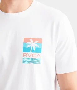 Graphic T-Shirts | RVCA Palm Stack T-Shirt White