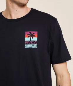 RVCA Palm Stack T-Shirt Black Discount
