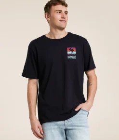 RVCA Palm Stack T-Shirt Black Discount