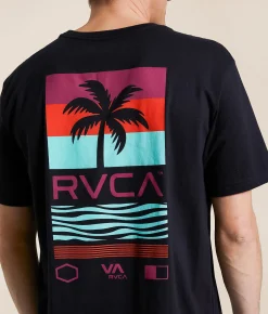 RVCA Palm Stack T-Shirt Black Discount