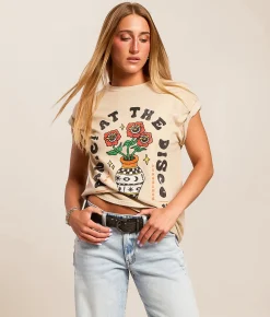 MANHEAD Panic! At The Disco Oversized Band T-Shirt Cream Outlet