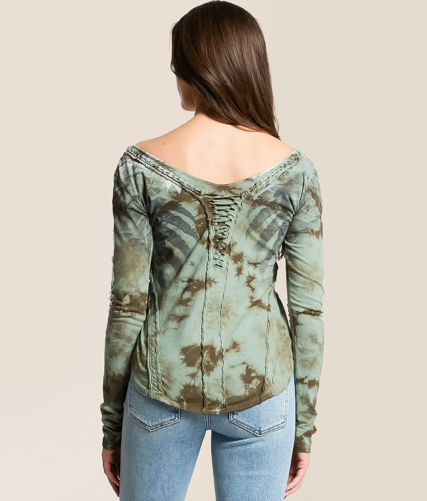 Tops | Affliction Paradigm T-Shirt Pale Green Crystal Wash