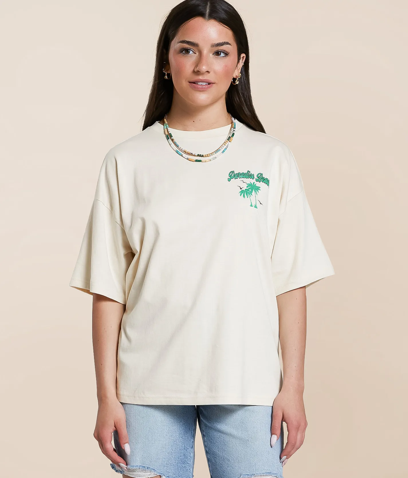 Modish Rebel Paradise Beach T-Shirt Birch Best