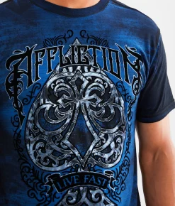 Graphic T-Shirts | Affliction Paramount T-Shirt Sapphire Blue